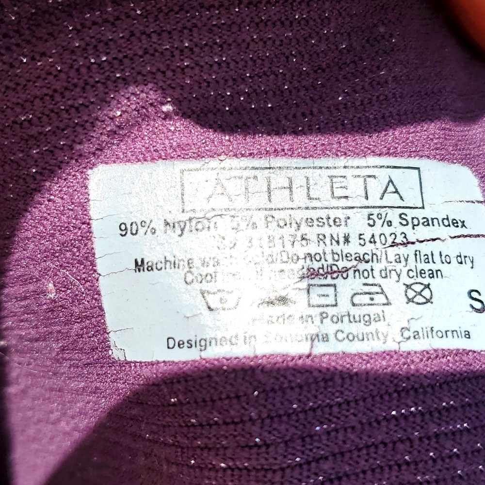Athleta Sparkly Plum Zip Up Hoody Size S with matching headband! - Picture 10 of 10